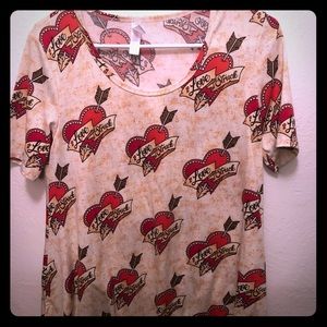Lularoe valentines “tattoo” perfect tee